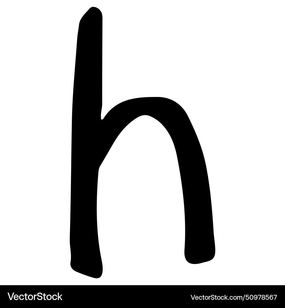 English alphabet h 4 Royalty Free Vector Image