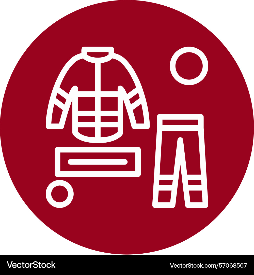 Firefighter uniform name tag line circle style Vector Image
