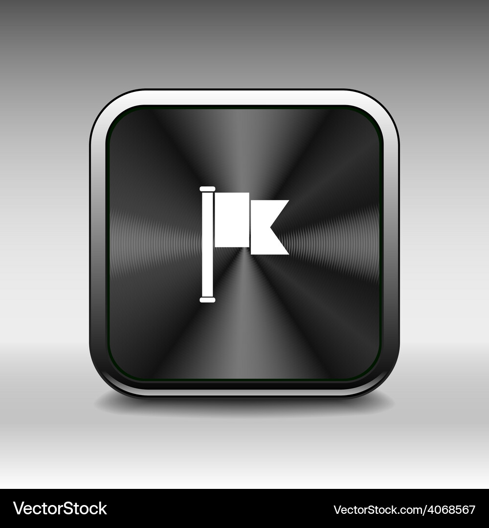 Flag icon website mark map sign symbol element Vector Image