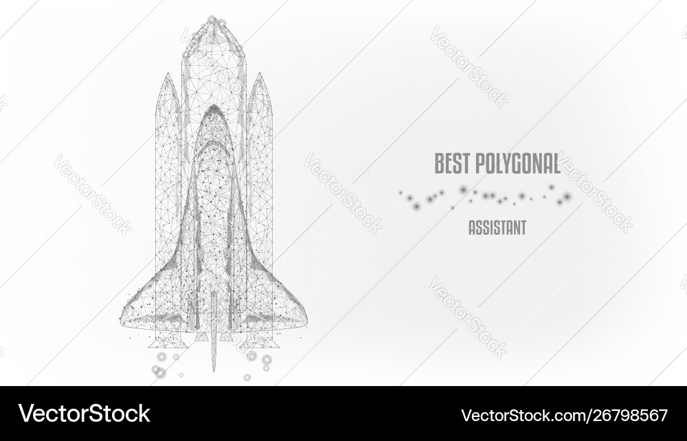 Futuristic Space Shuttle Launch vector image