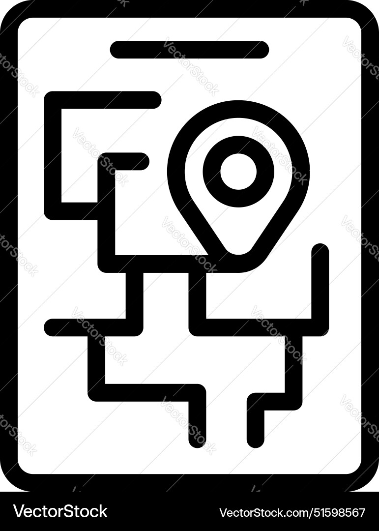 Gps navigation system showing location on a city Gps navigation system showing location on a city Vector Image