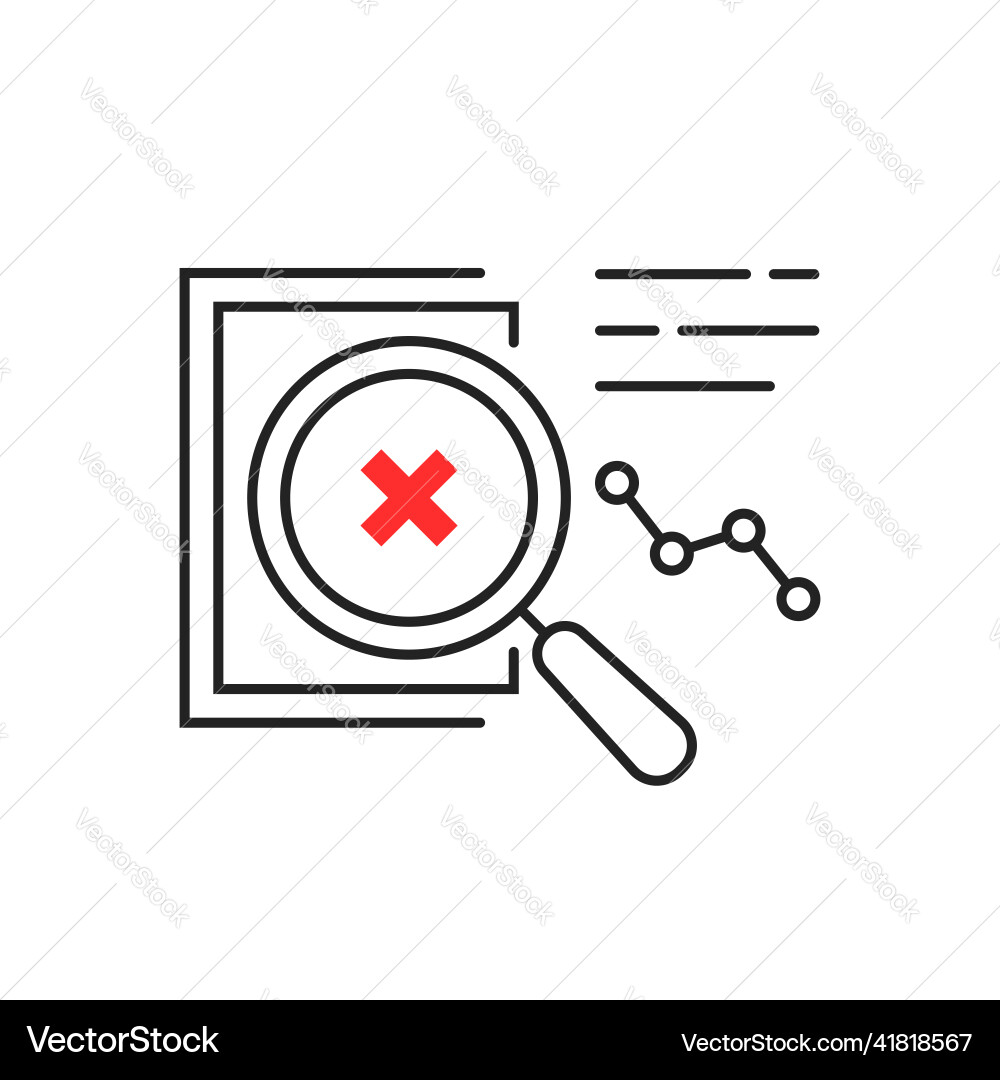 Problem or falling sales like audit assess vector image