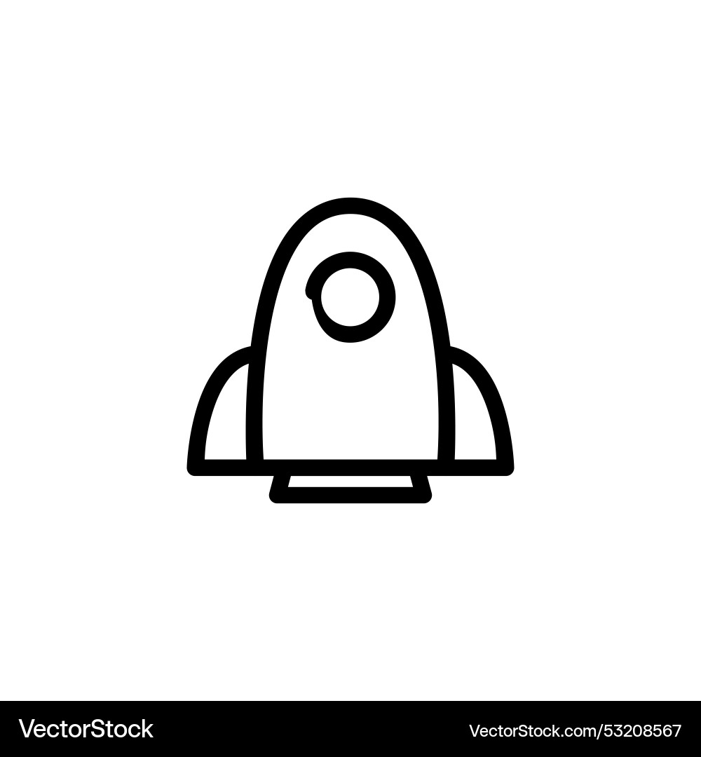 Rocket icons collection line duotone style Vector Image