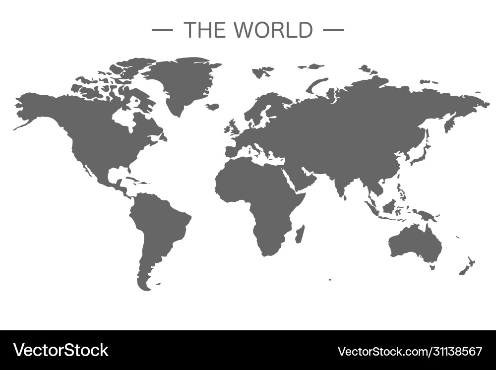 World Map - Globe Earth Vector Image