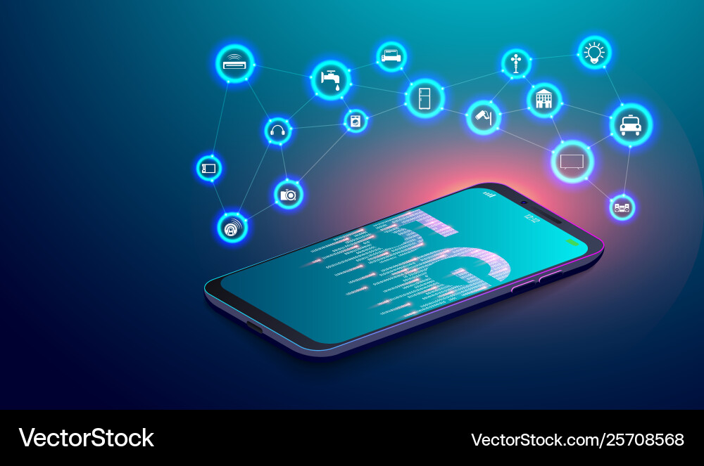 5G IoT Network Connection vector image