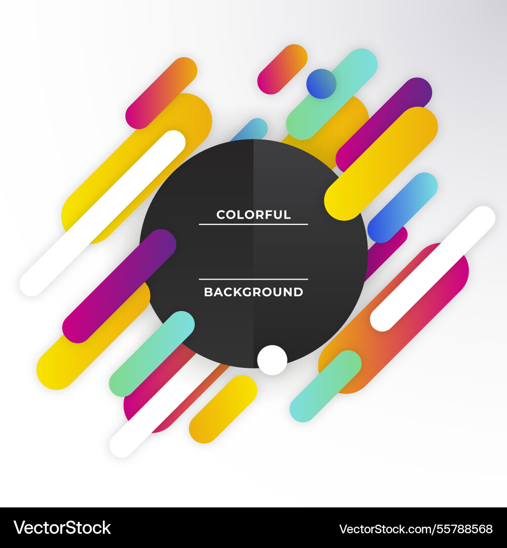 Abstract background with colorful rounded shapes vector image