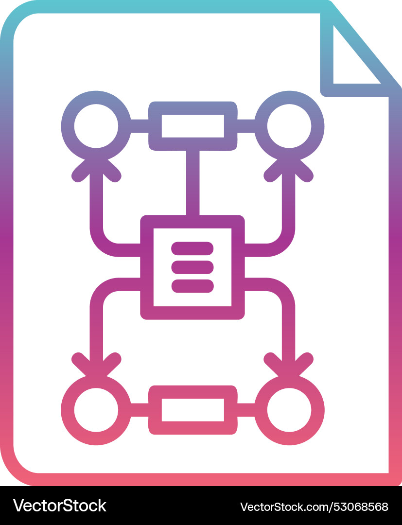 Algorithm line gradient design Vector Image