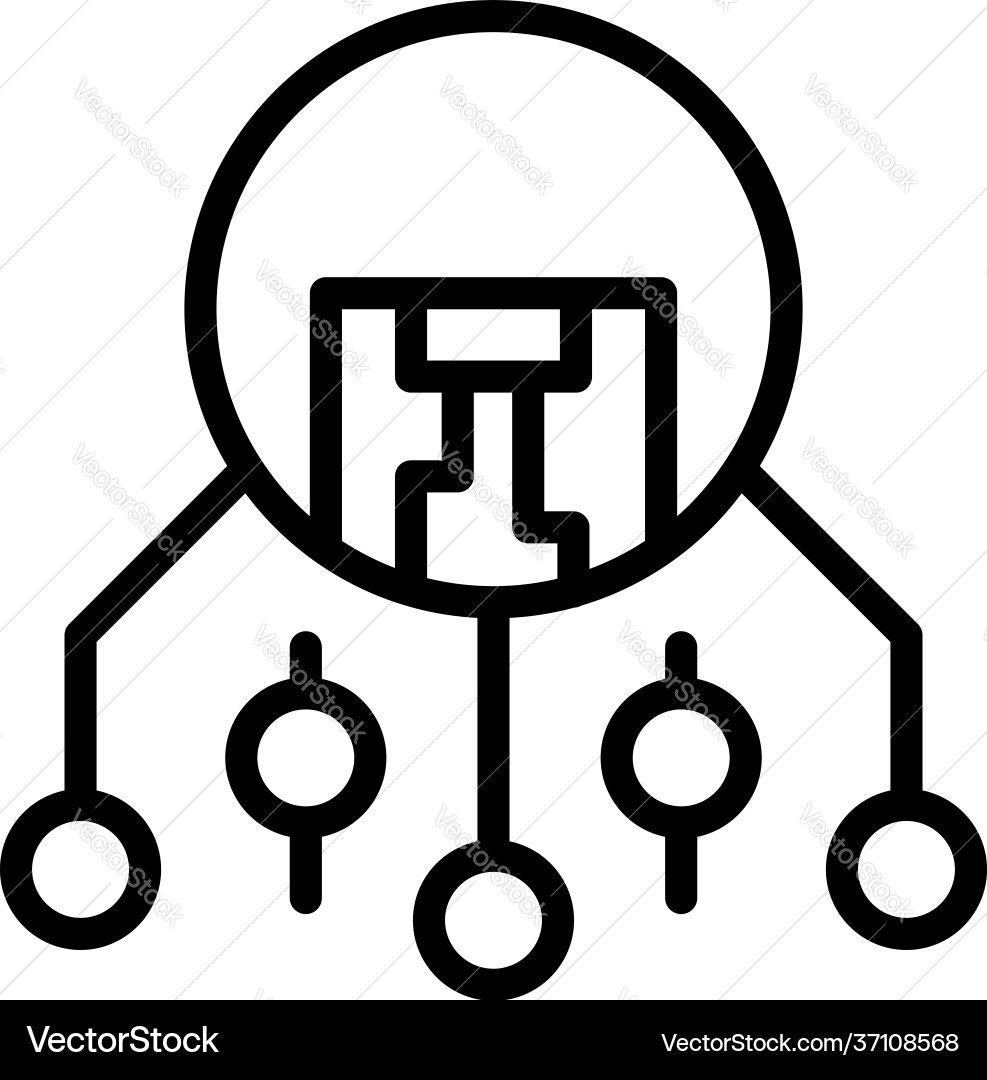 Cipher combination icon outline style Cipher combination icon outline style vector image