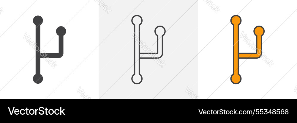 Code branch icons pack for website designs Code branch icons pack for website designs vector image