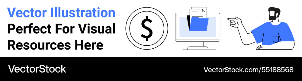 Digital file sharing concept with dollar icon Digital file sharing concept with dollar icon vector image