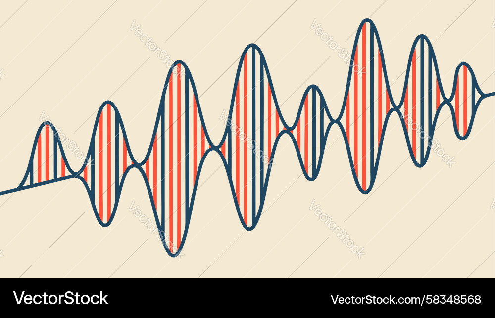 Dynamic Audio Waves Pattern Vector Image