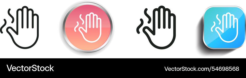Handsymbol dünn linear regelmäßig und Knopf Stil Handsymbol dünn linear regelmäßig und Knopf Stil vektorbild