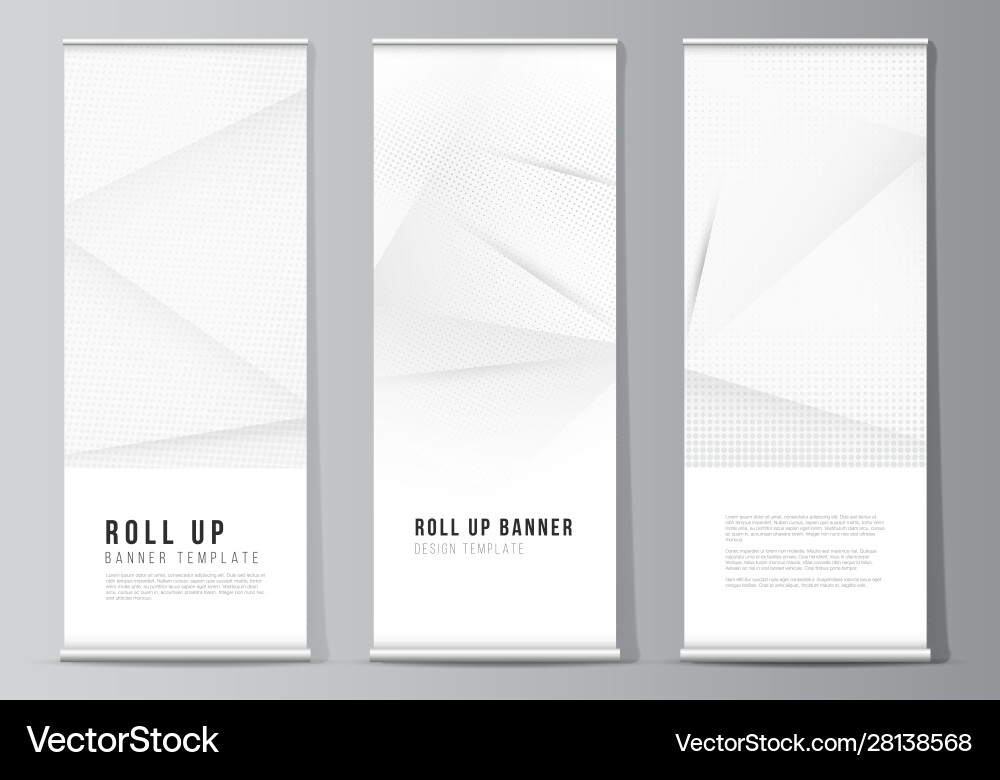 Layout roll up mockup design templates Layout roll up mockup design templates vector image