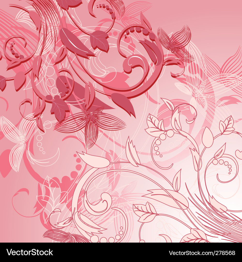 Ornate Floral Scroll Pattern Vector Image