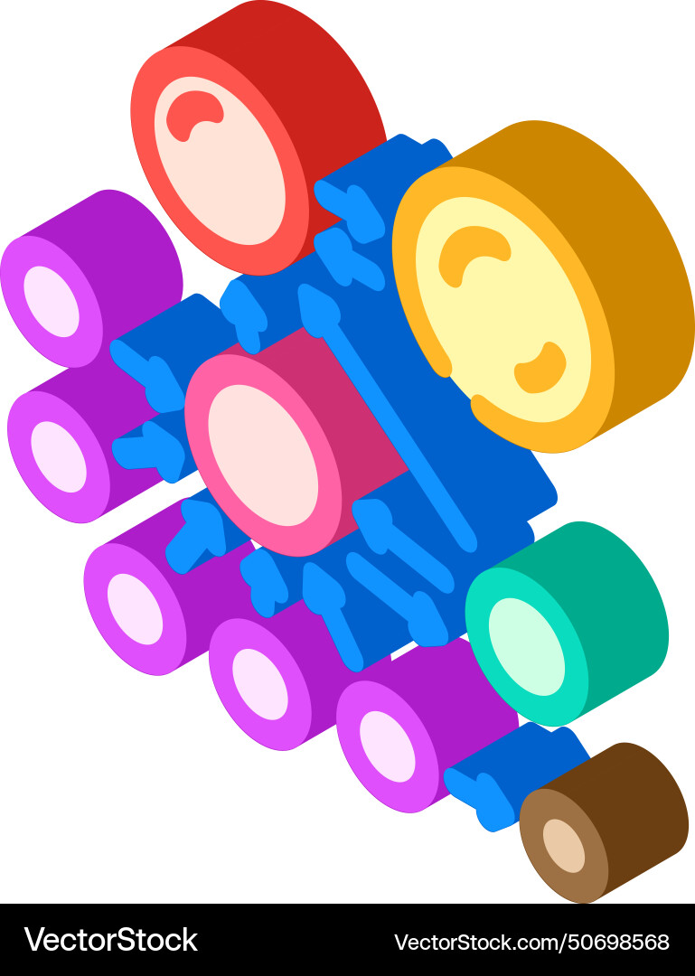 Pagerank algorithm isometric icon vector image