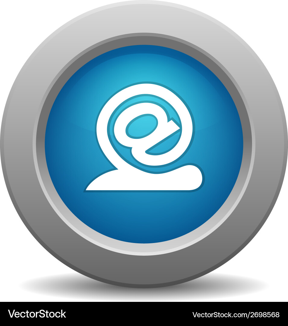 Snail - email button vector image