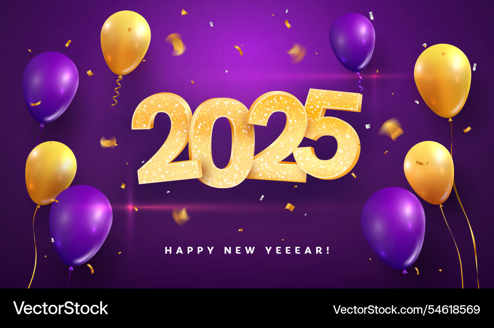 2025 happy new year celebration 2025 happy new year celebration vector image