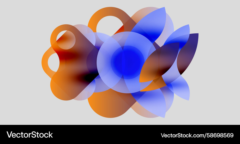 Abstract composition featuring overlapping Abstract composition featuring overlapping Vector Image