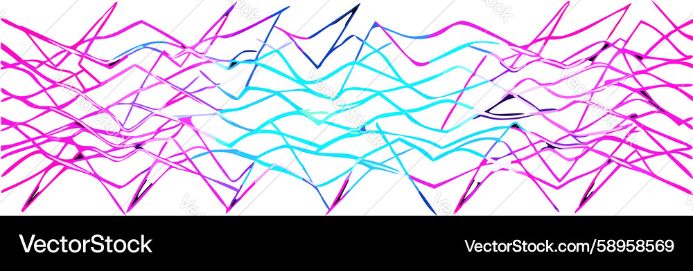 Abstract wavy zigzag lines with dynamic movement Vector Image