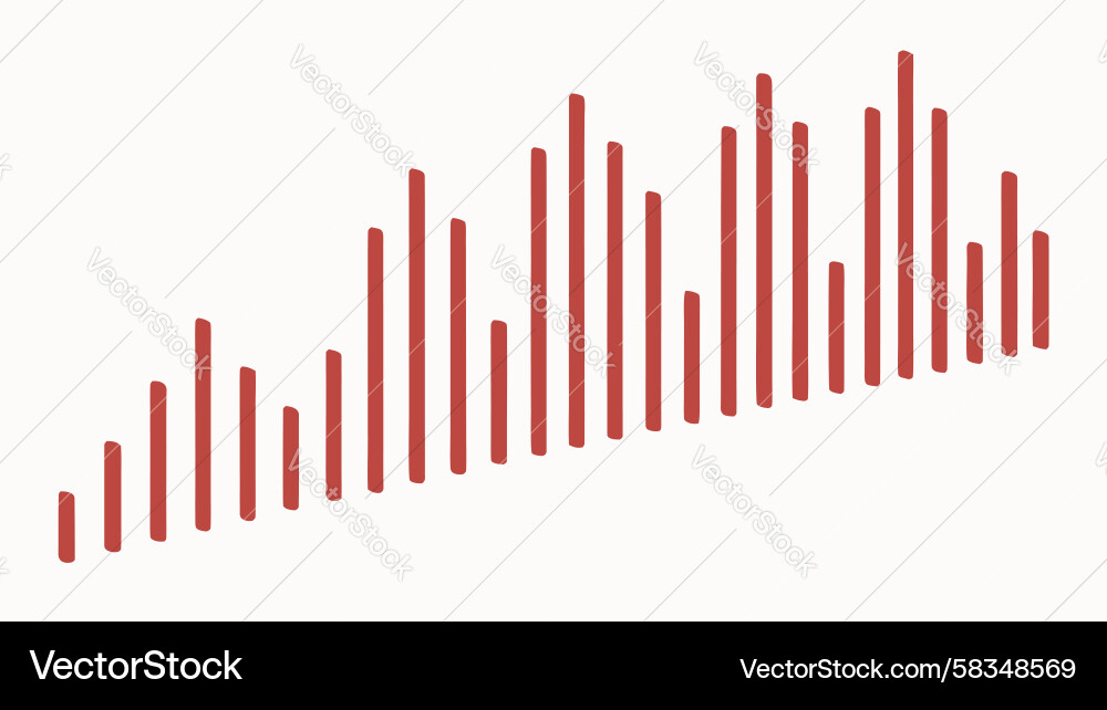 Vertical Bar Chart Data Display Vector Image