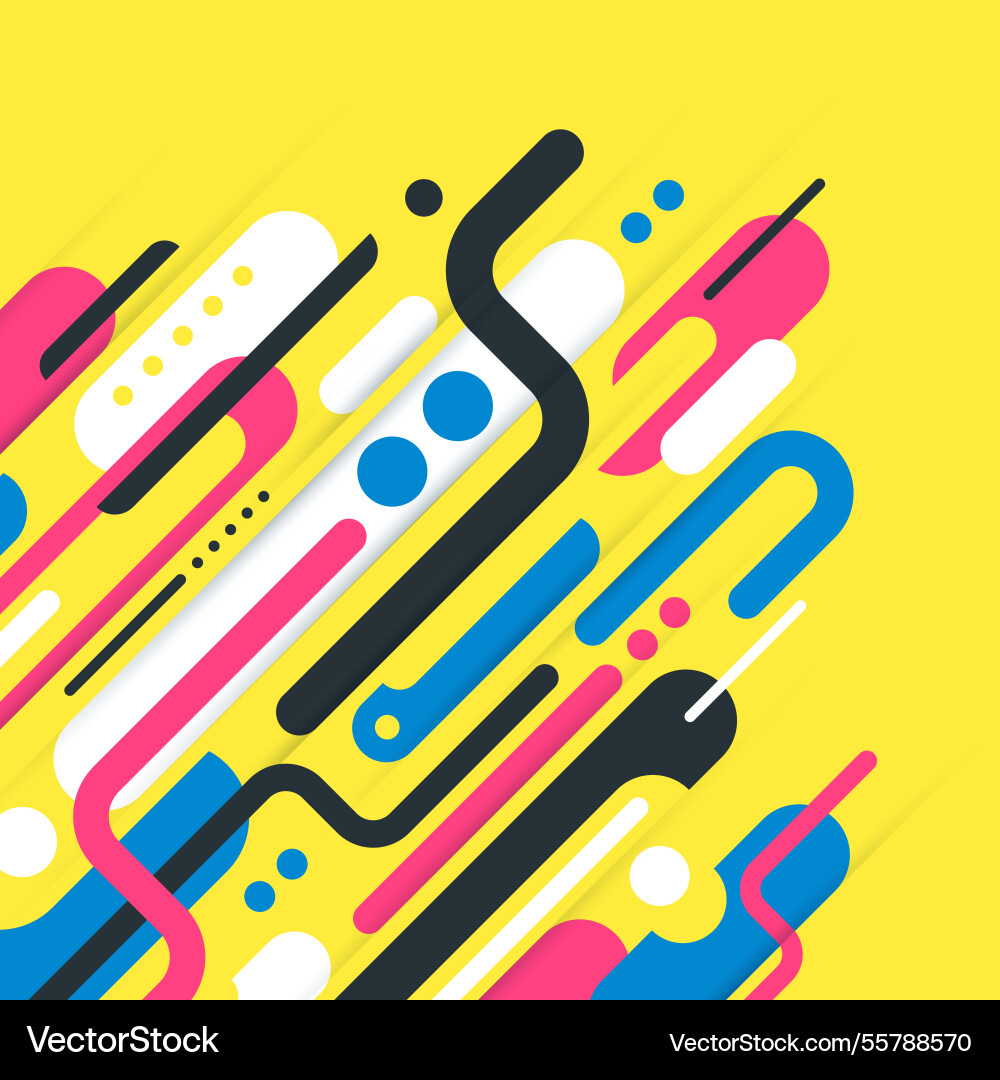 Abstract background with colorful rounded shapes vector image
