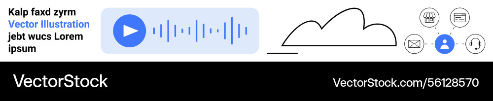 Audio playback interface with cloud storage Audio playback interface with cloud storage vector image