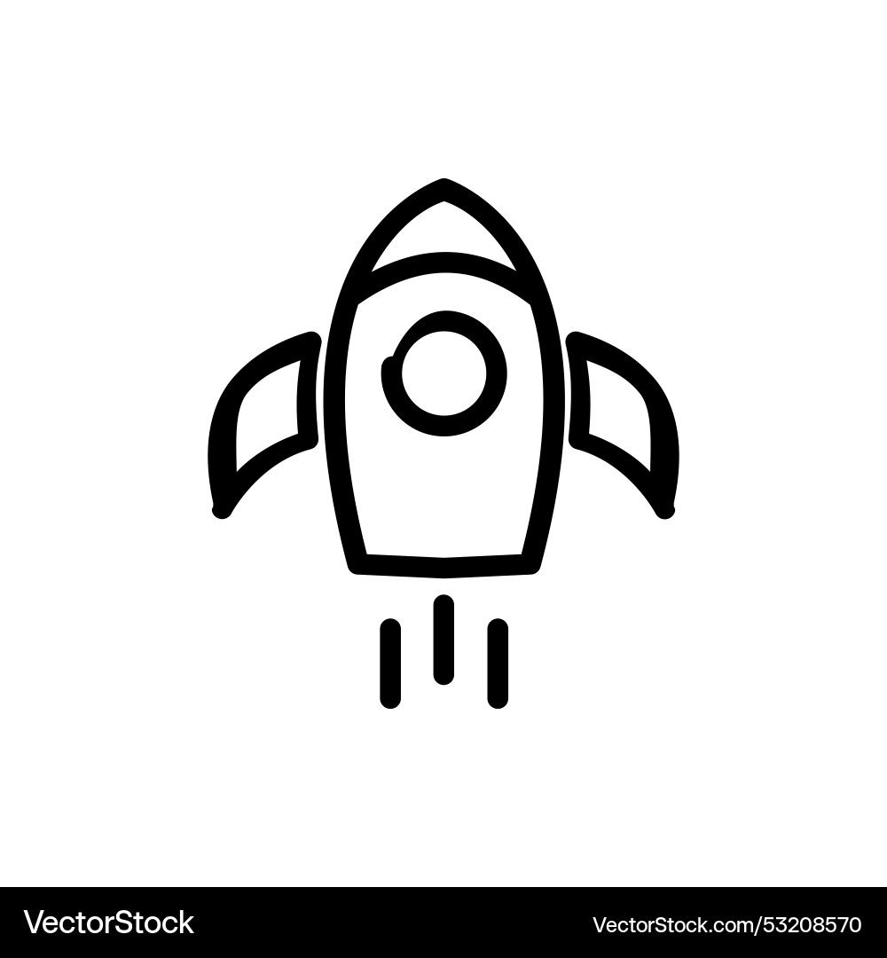 Rocket icons collection line duotone style Vector Image
