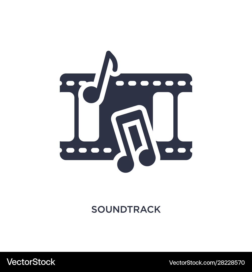 Soundtrack icon on white background simple – Royalty-Free Vector |  VectorStock, image size:1000x1080