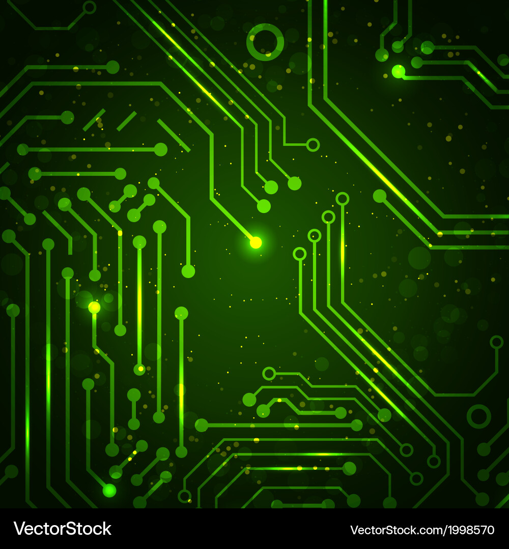 Technology background with circuit board elements Vector Image