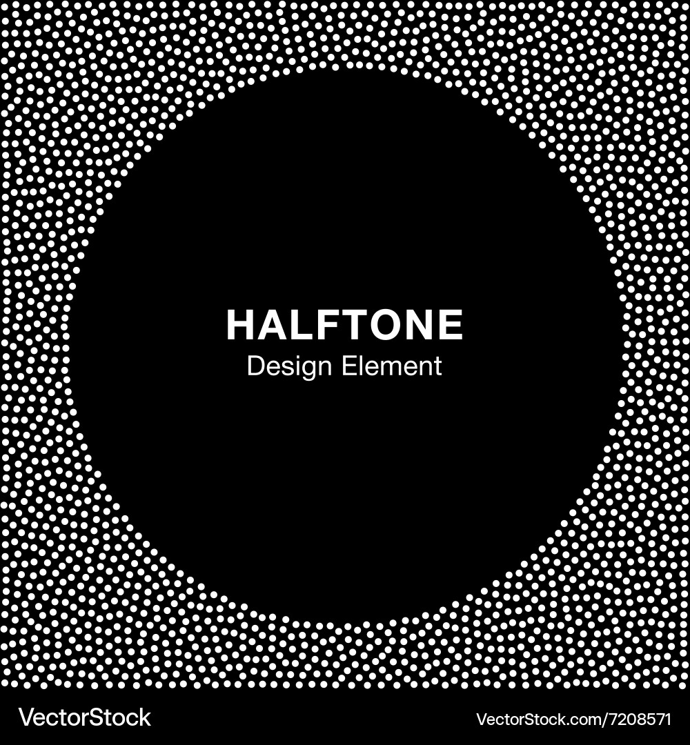 Abstract halftone white dots frame Vector Image