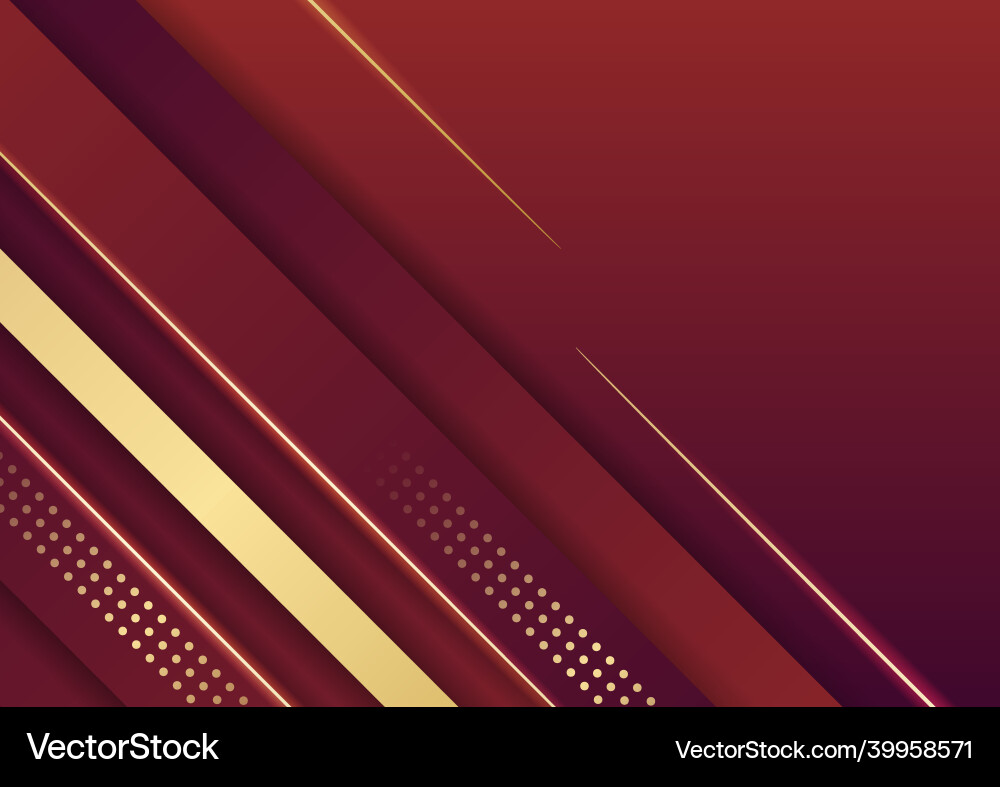 Dark red gradient background with gold shiny Dark red gradient background with gold shiny vector image