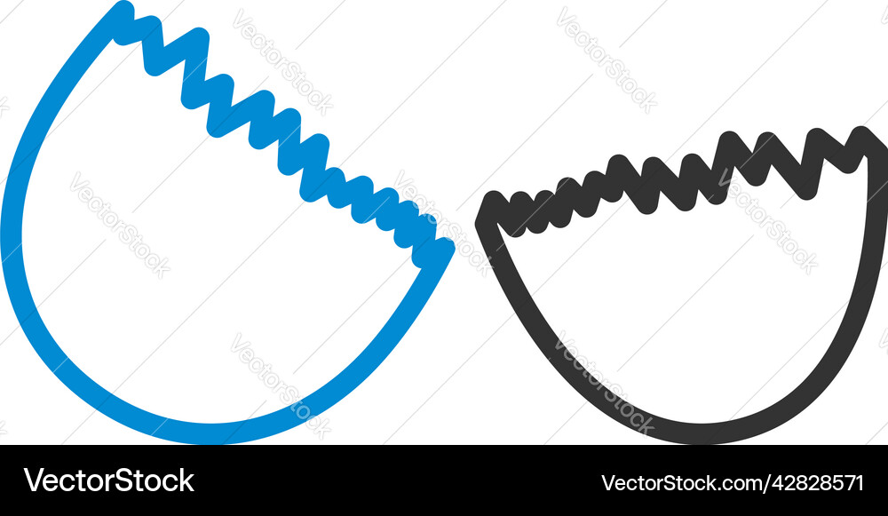 Empty egg shell icon Empty egg shell icon vector image