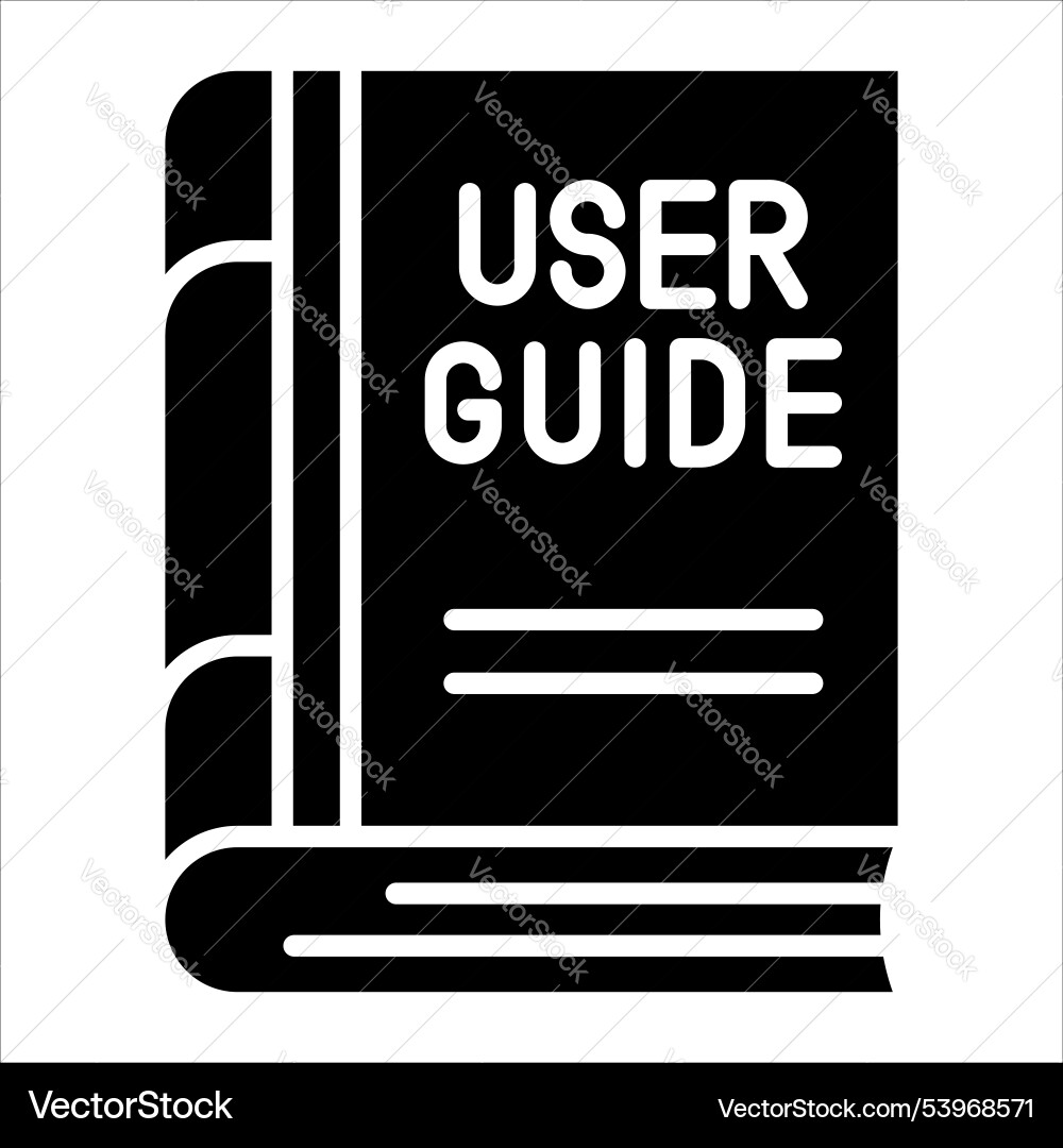 User guide design in modern style easy to use icon Vector Image