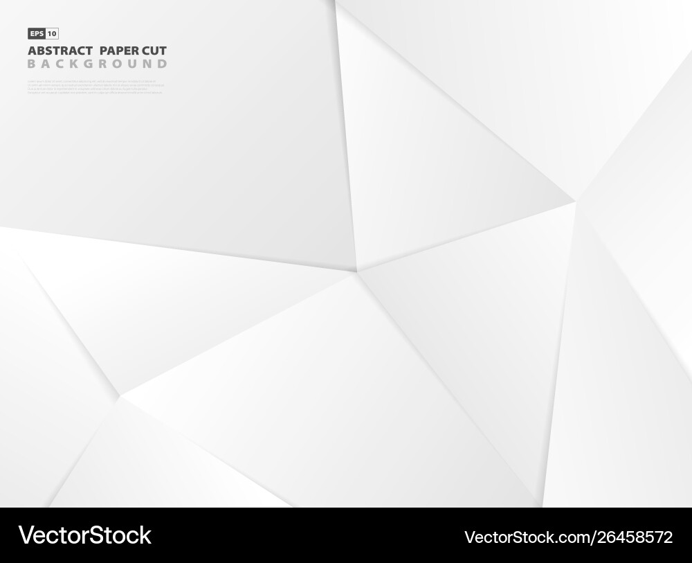 Abstract polygon gradient gray paper cut pattern Abstract polygon gradient gray paper cut pattern vector image