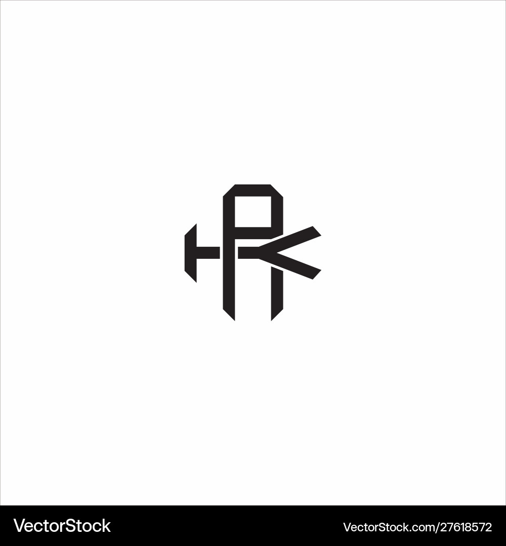Ak initial letter overlapping interlock logo Vector Image
