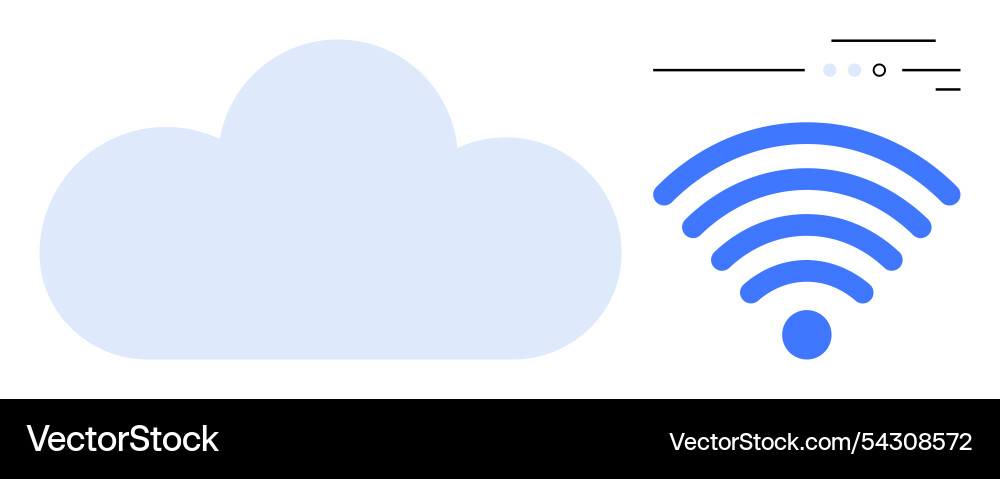 Cloud computing and wireless connectivity elements Cloud computing and wireless connectivity elements vector image