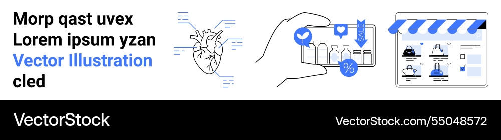 Digital healthcare solutions highlighting medical Digital healthcare solutions highlighting medical vector image