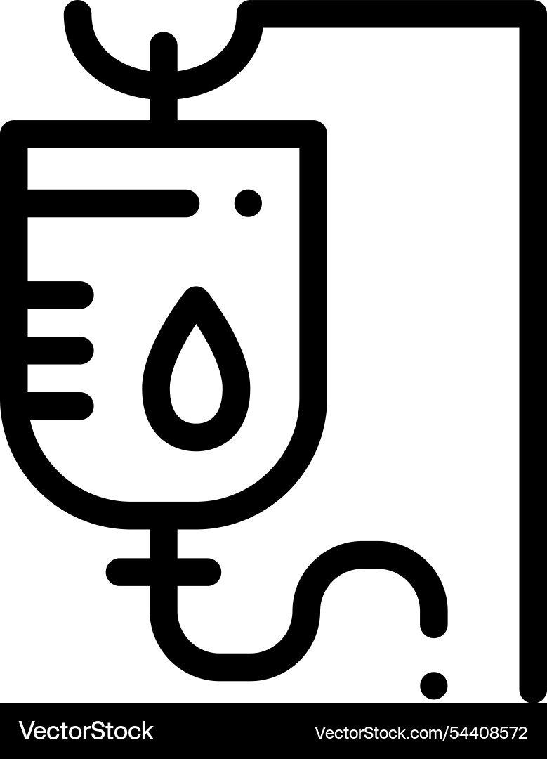 Intravenous icon thin linear style design Vector Image