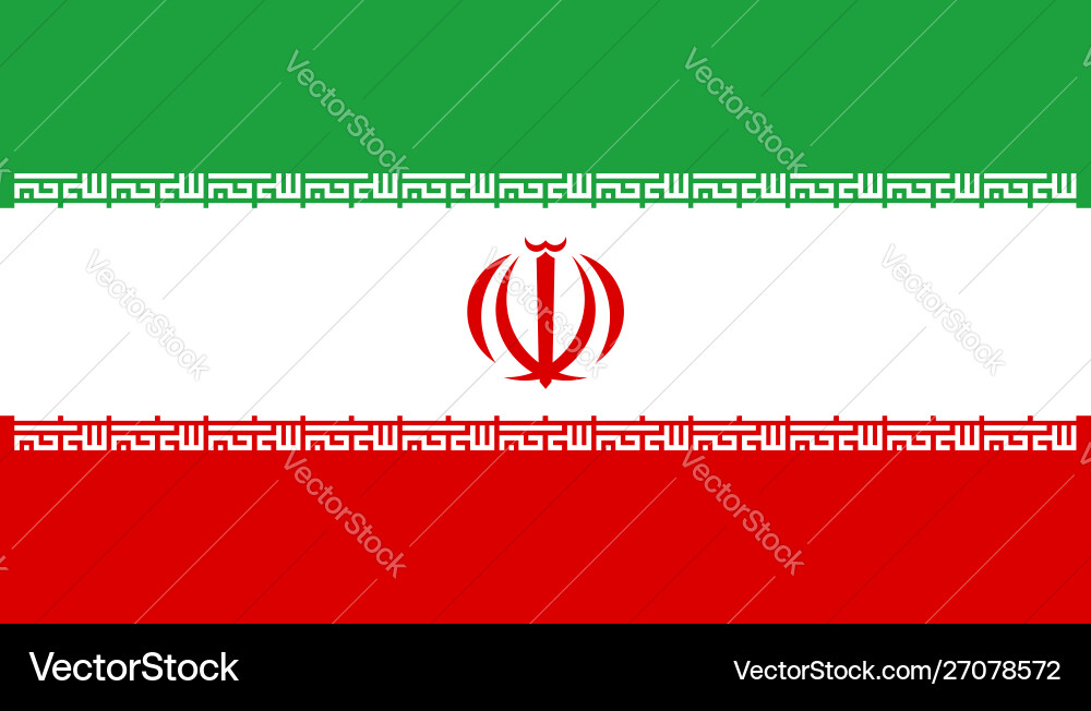 Iranische Nationalfahne Teheran Iranische Nationalfahne Teheran vektorbild