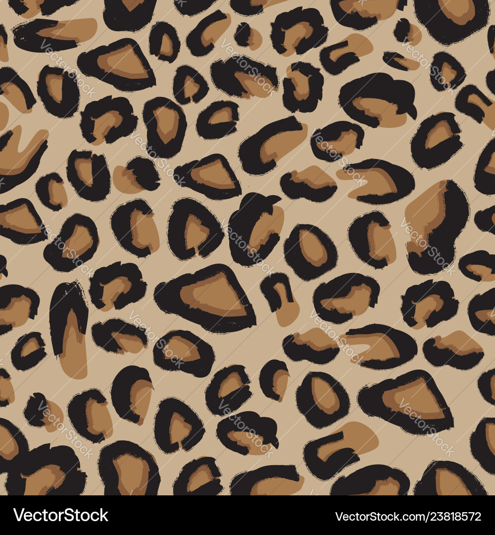Leopard Print Seamless Pattern vector image