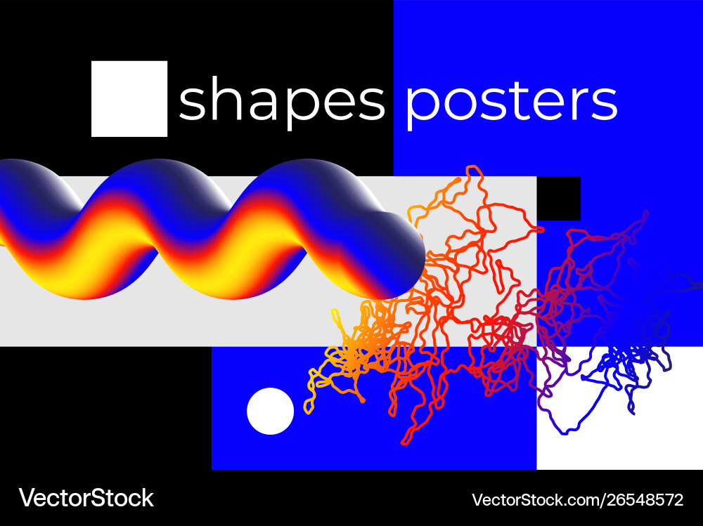 Universal background with editable shapes Vector Image