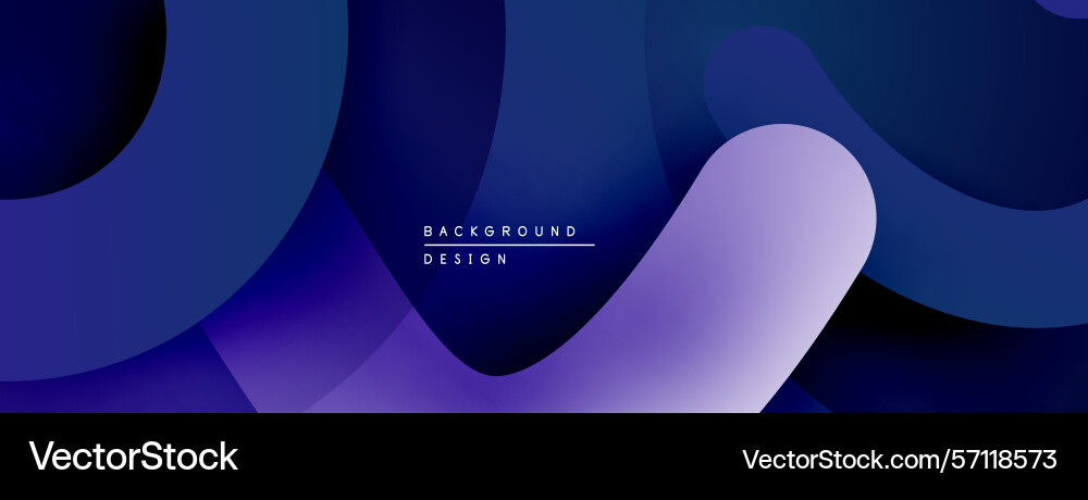 Abstract fluid shapes overlap creating gradient Vector Image