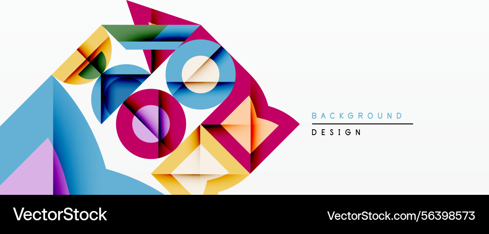 Abstract geometric shapes overlap creating Vector Image