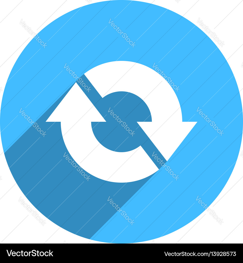 Arrow sign refresh icon circle button Arrow sign refresh icon circle button vector image