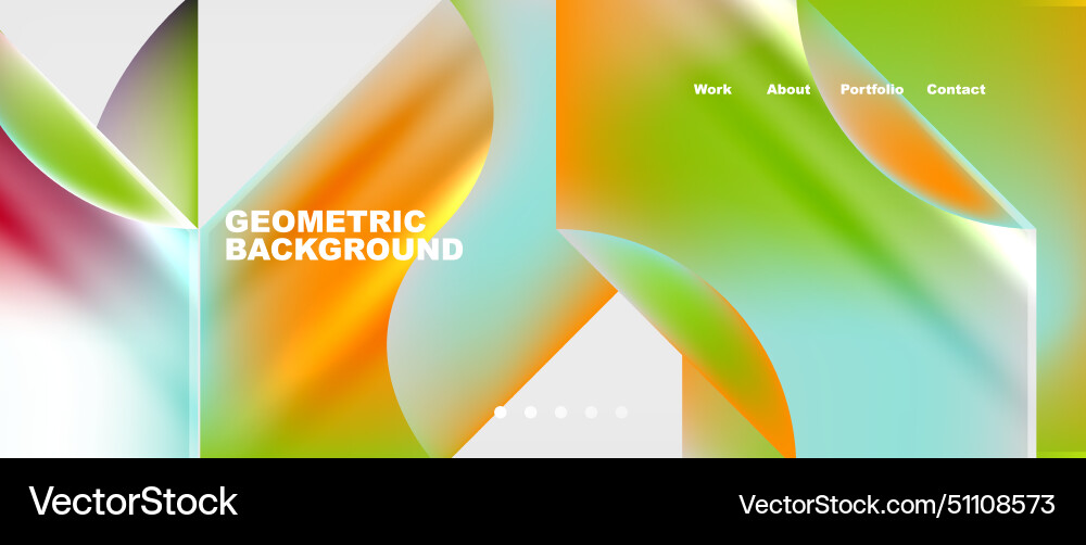 Geometric background with circles lines Vector Image