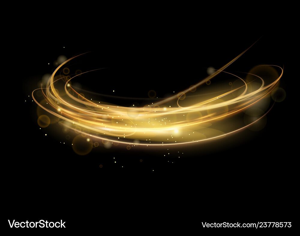 Golden Abstract Light Effect vector image