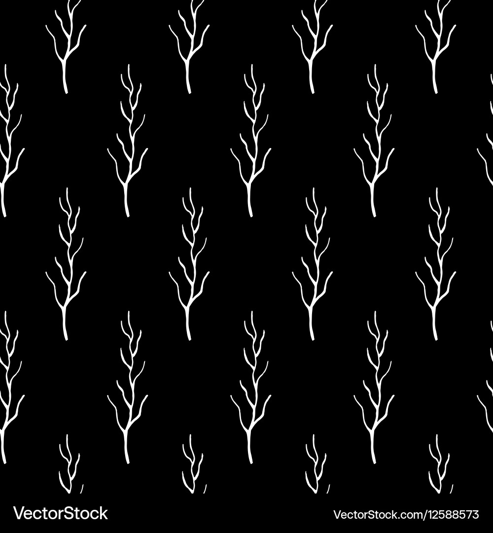 Hand drawn twig pattern Vector Image