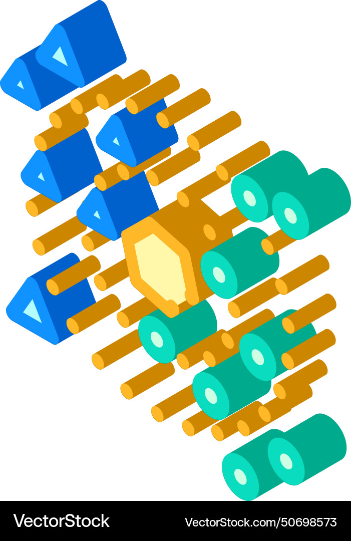 Nearest neighbors knn algorithm isometric icon vector image