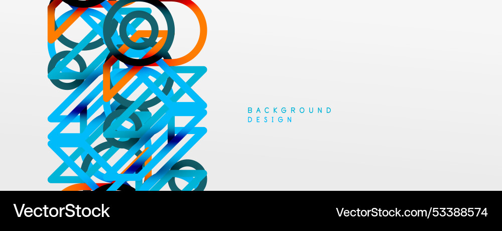Abstract background - colorful circle lines Abstract background - colorful circle lines Vector Image