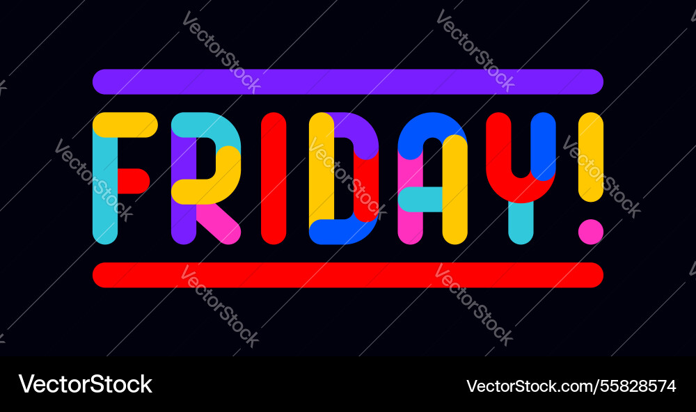 Friday funny phrase text message Royalty Free Vector Image